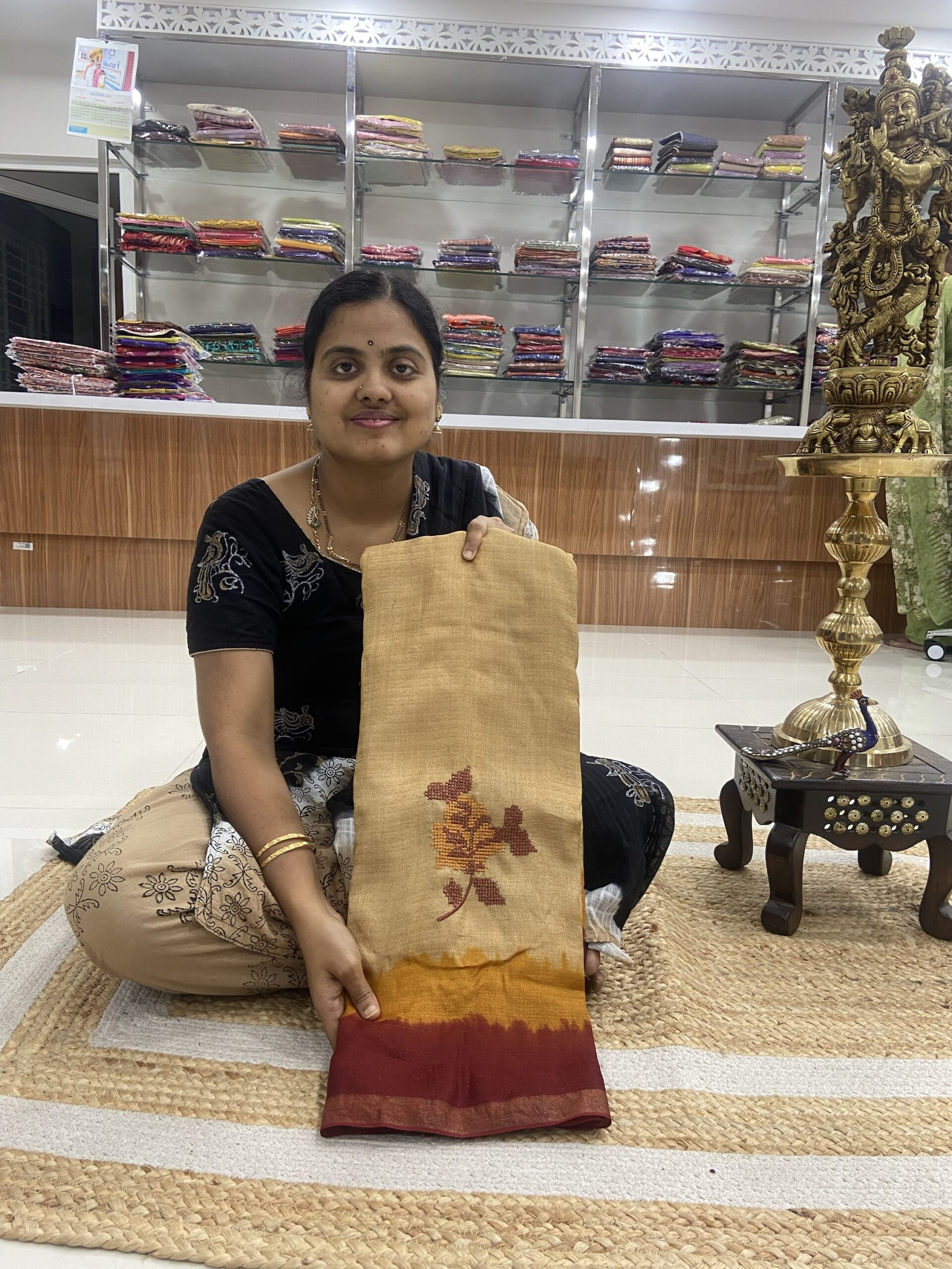 3D jute silk sarees - Image 2