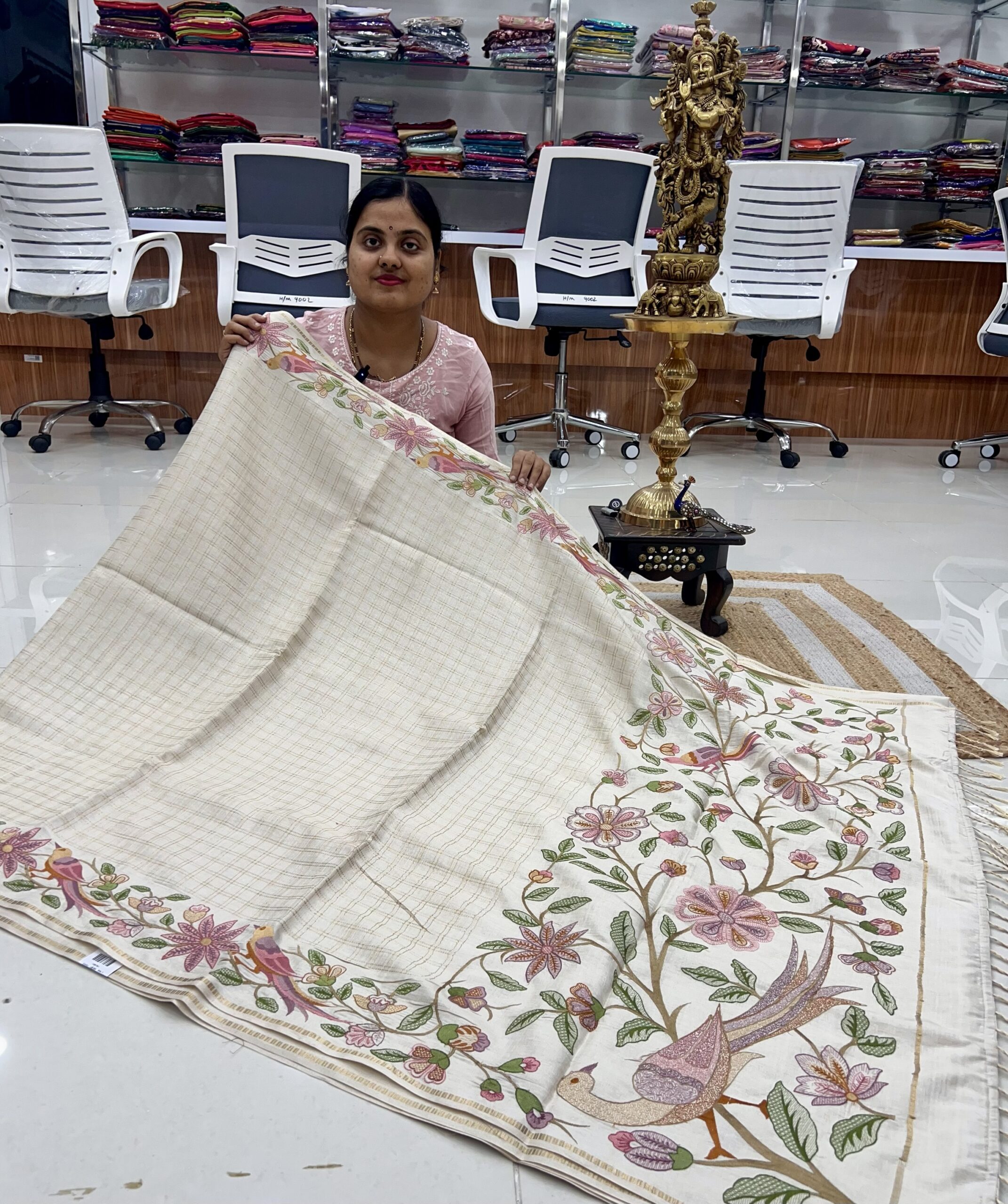 Premium green silk