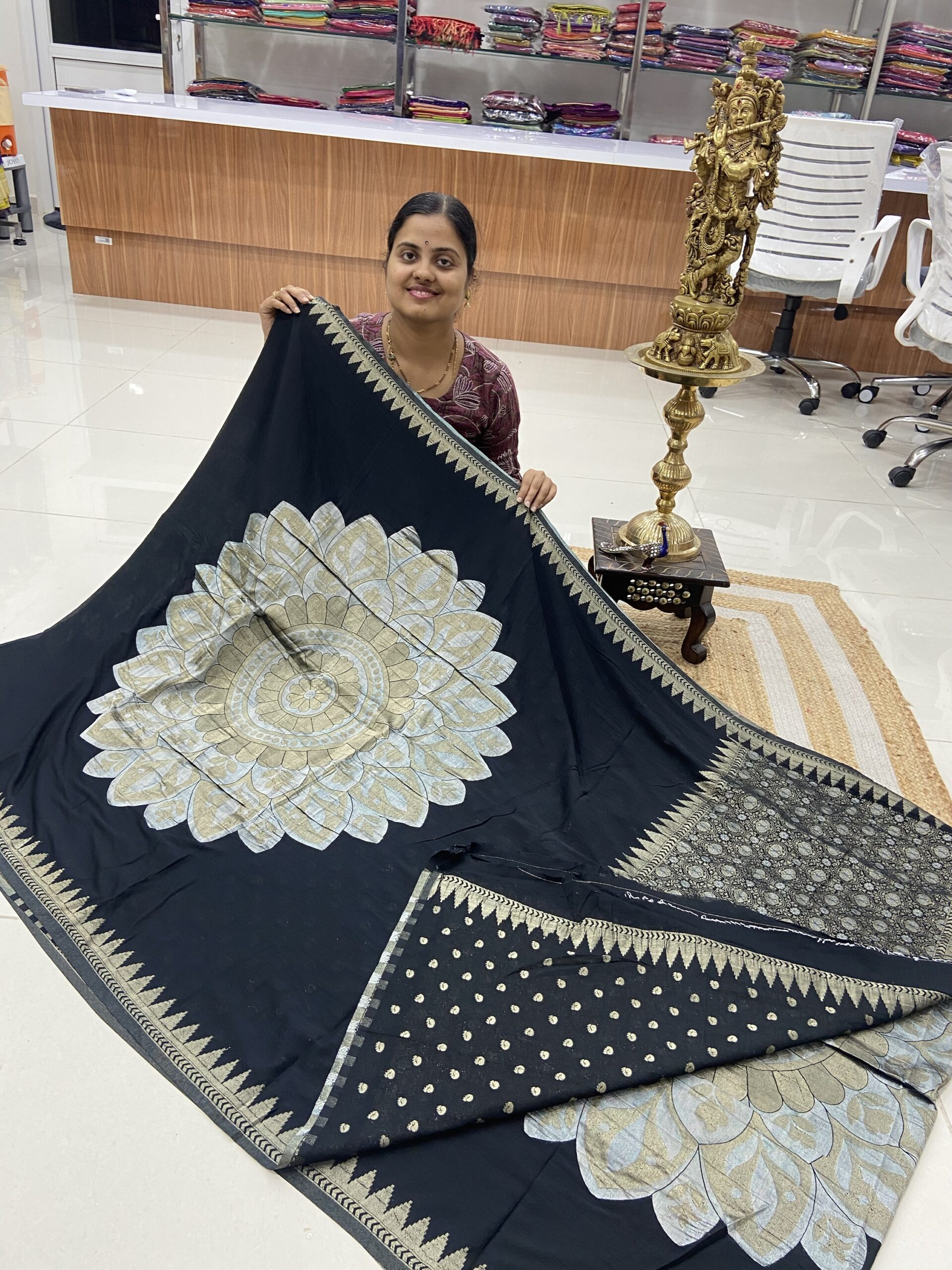 Black georgette