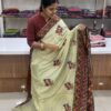 Designer crape petitpoint work saree