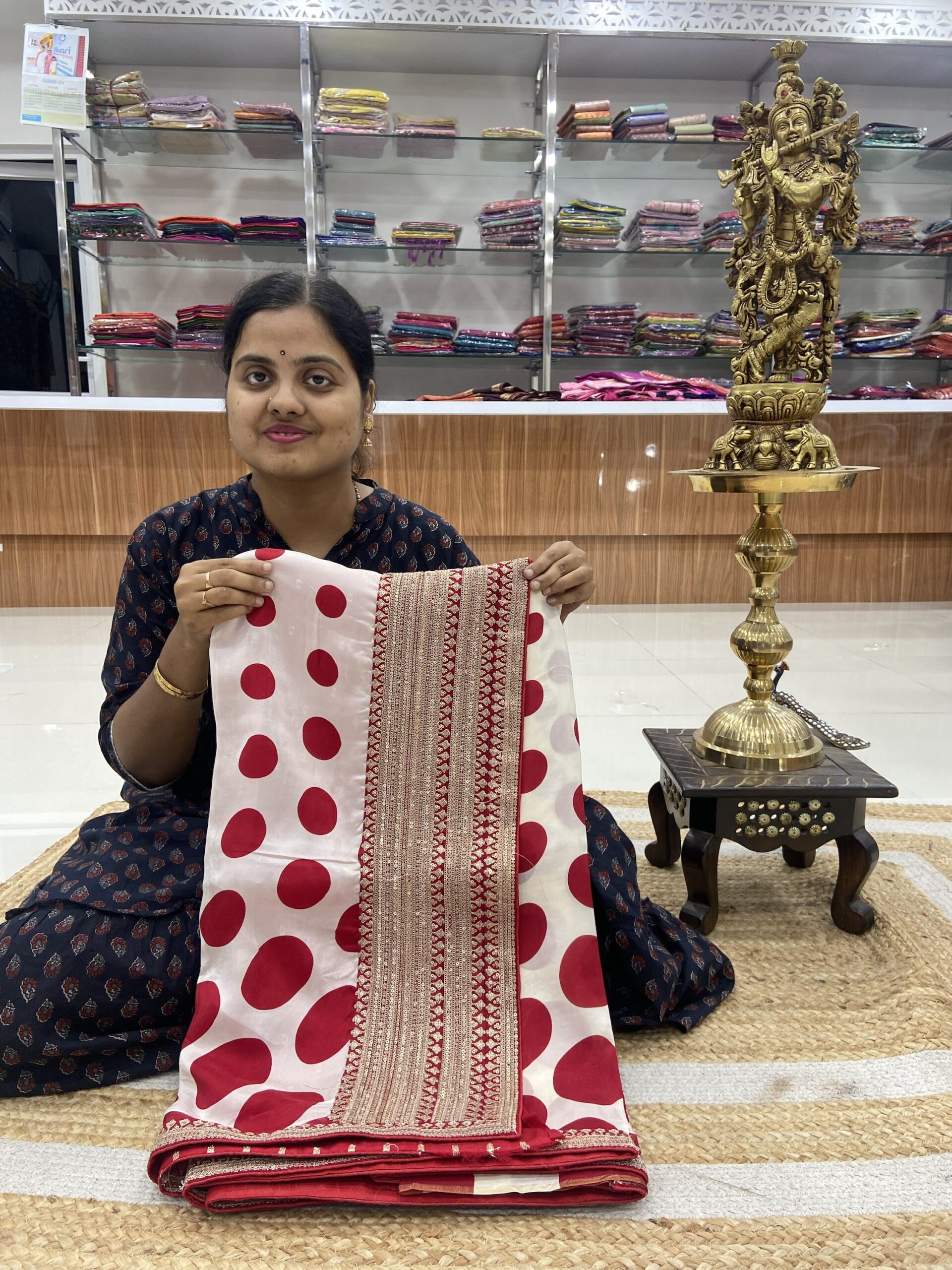 Designer chinnon georgette sarees - Image 2