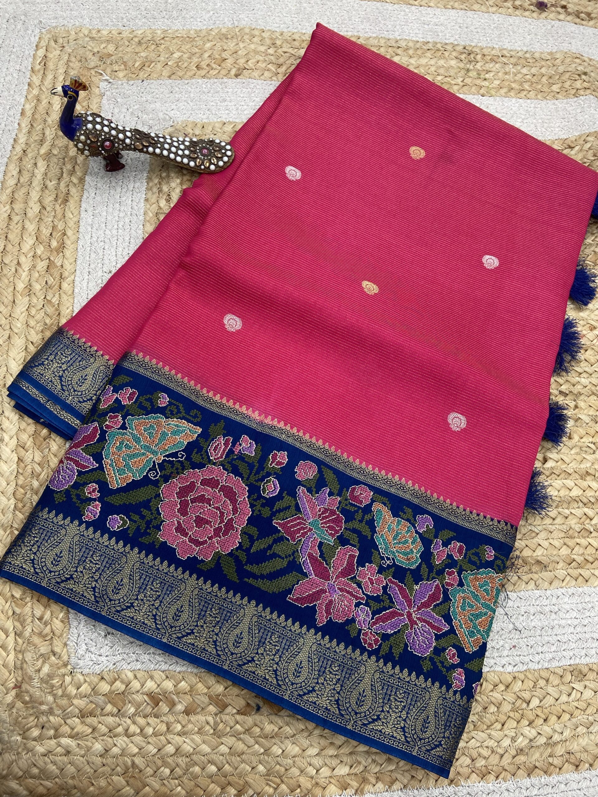 Premium banaras petitpoint work saree
