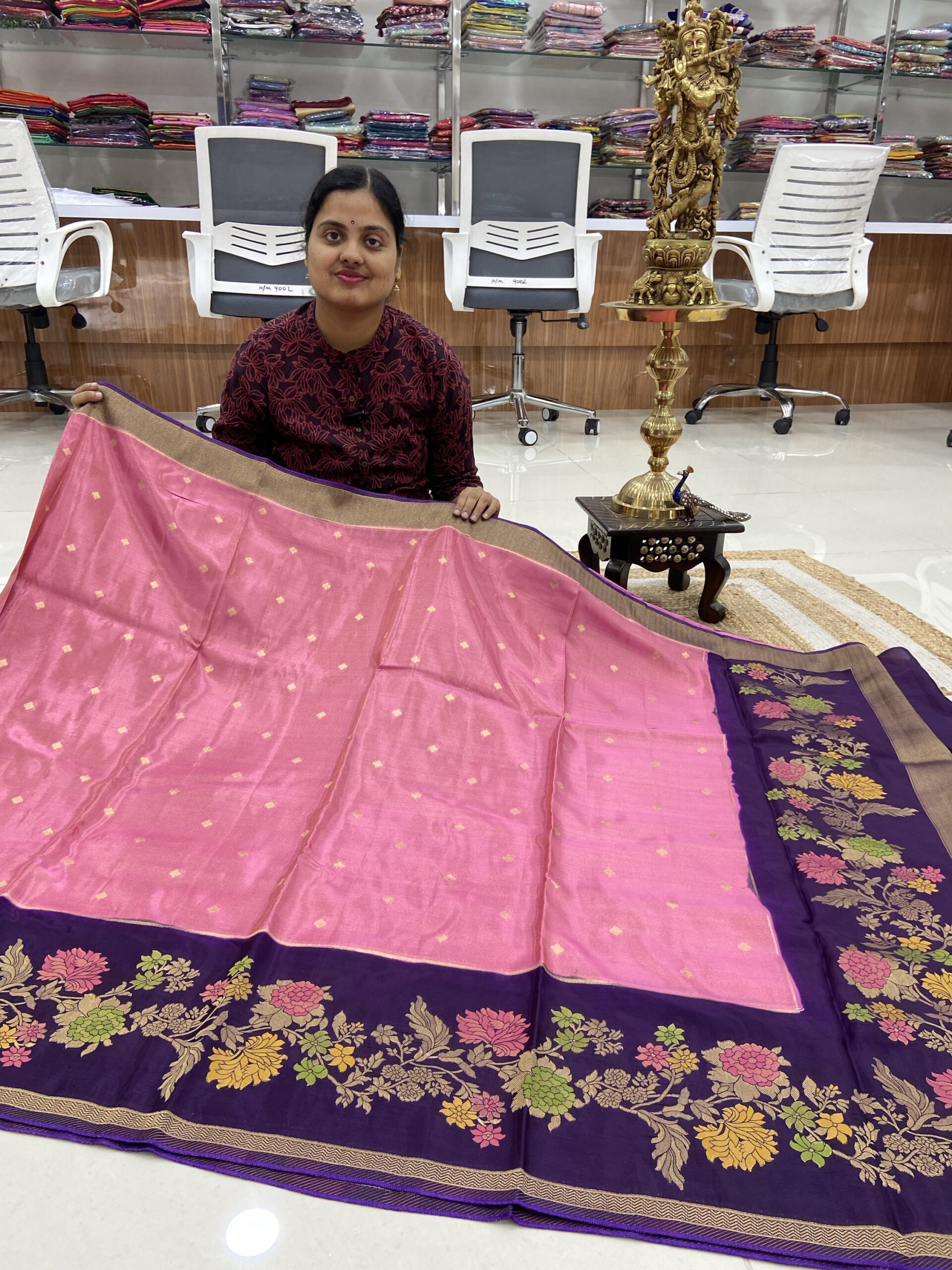 Mango tissue crape silk