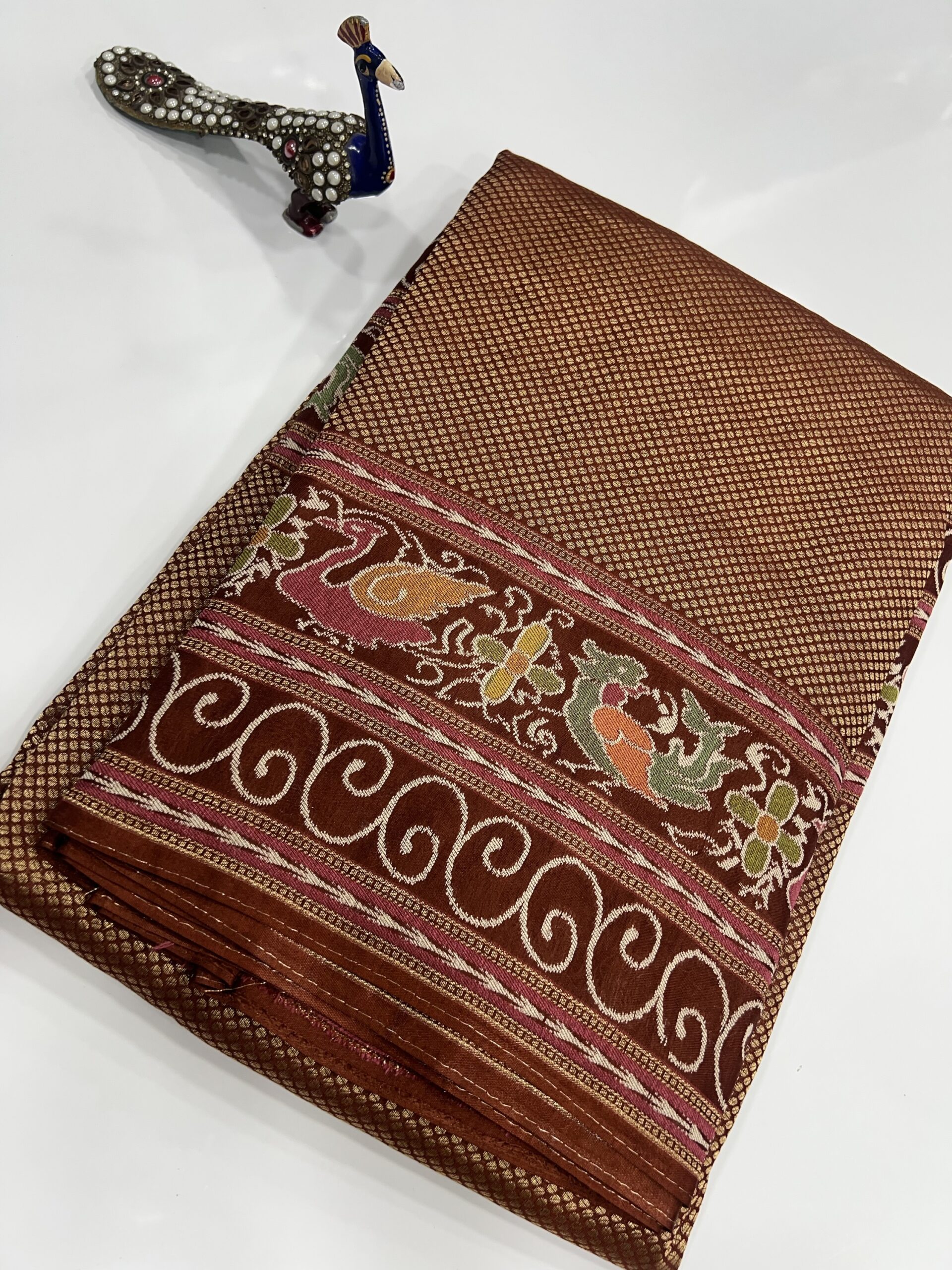 Pure Banaras mango crape silk