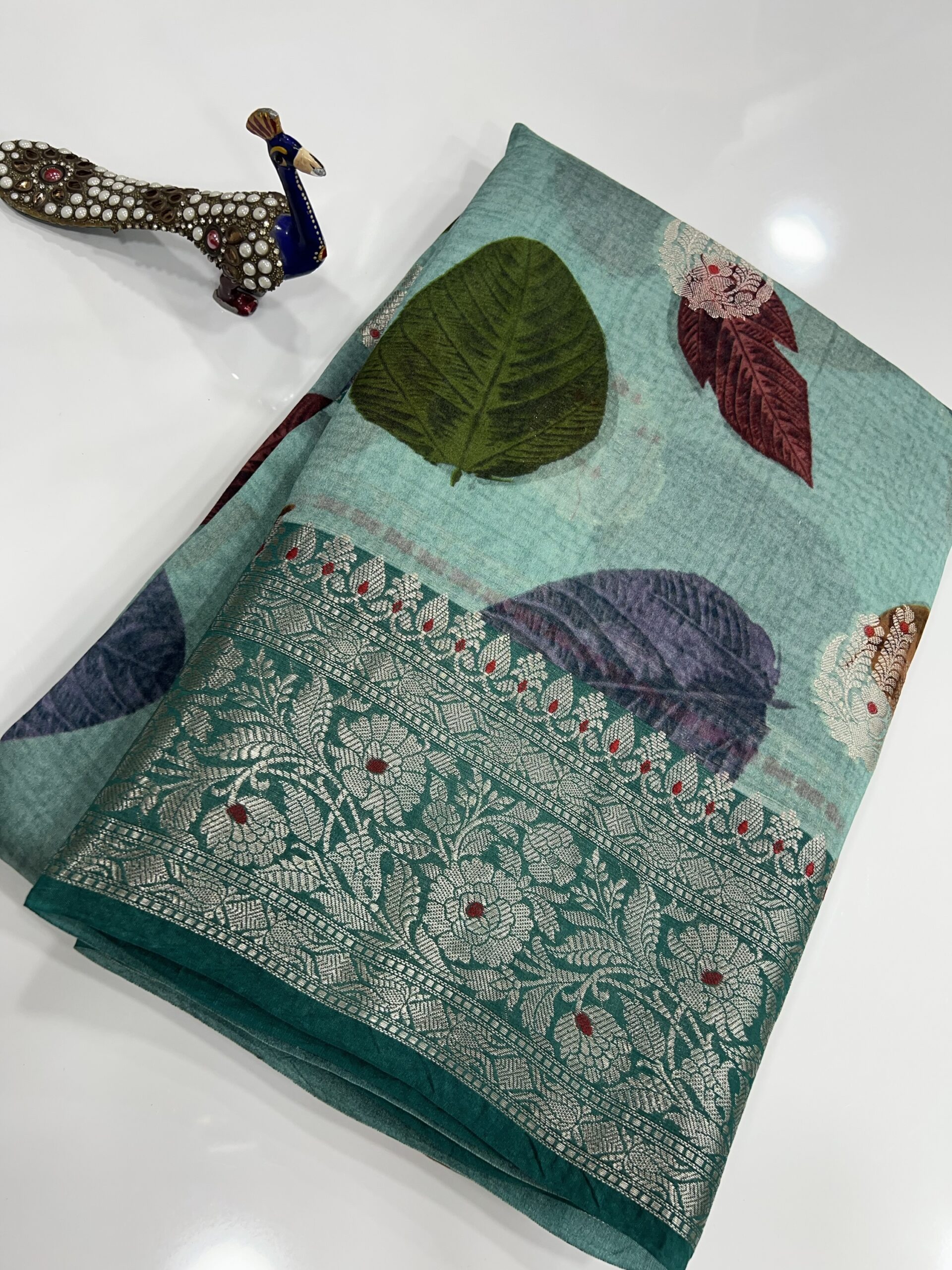Pure green mango silk