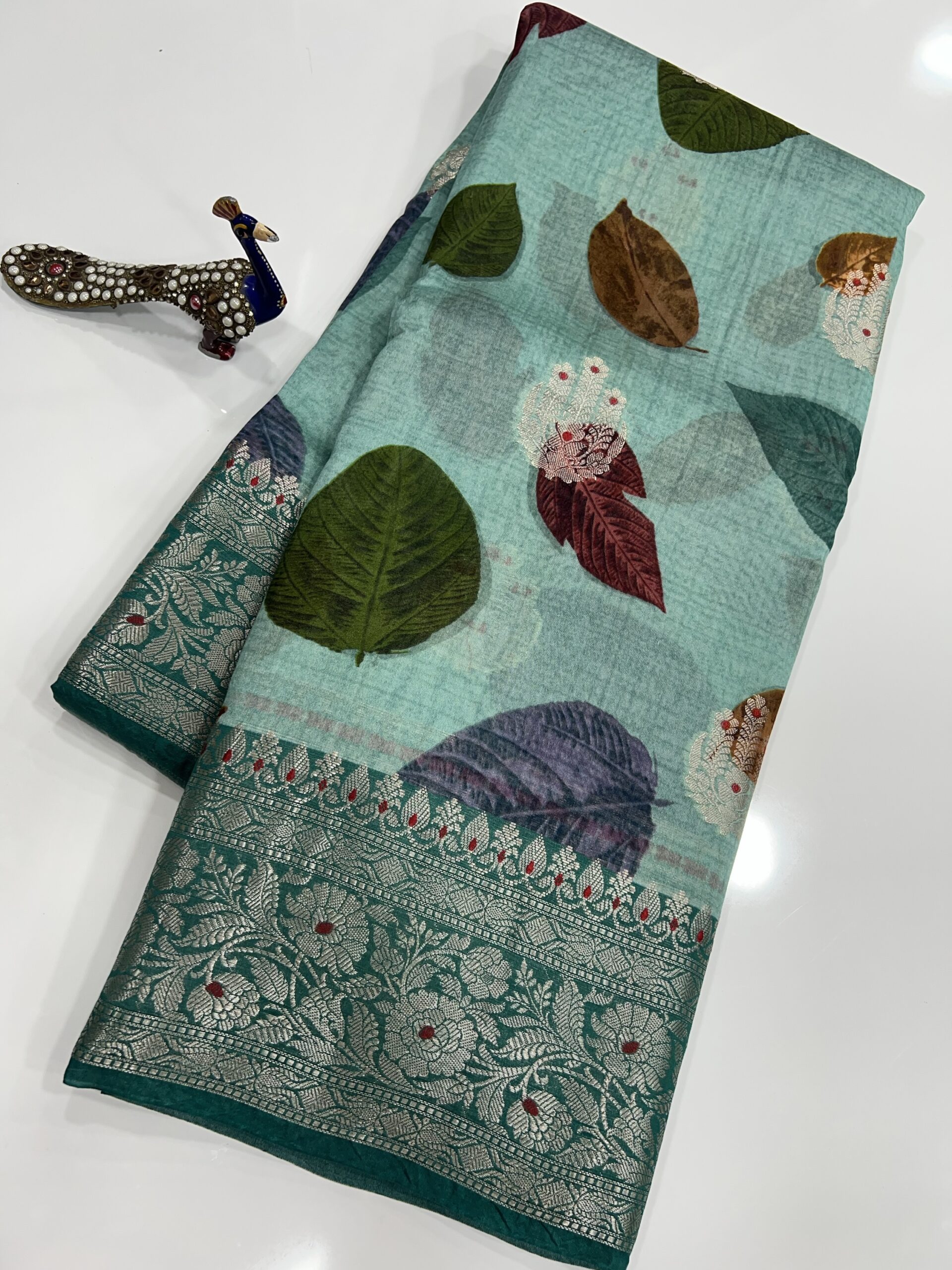 Pure green mango silk - Image 2
