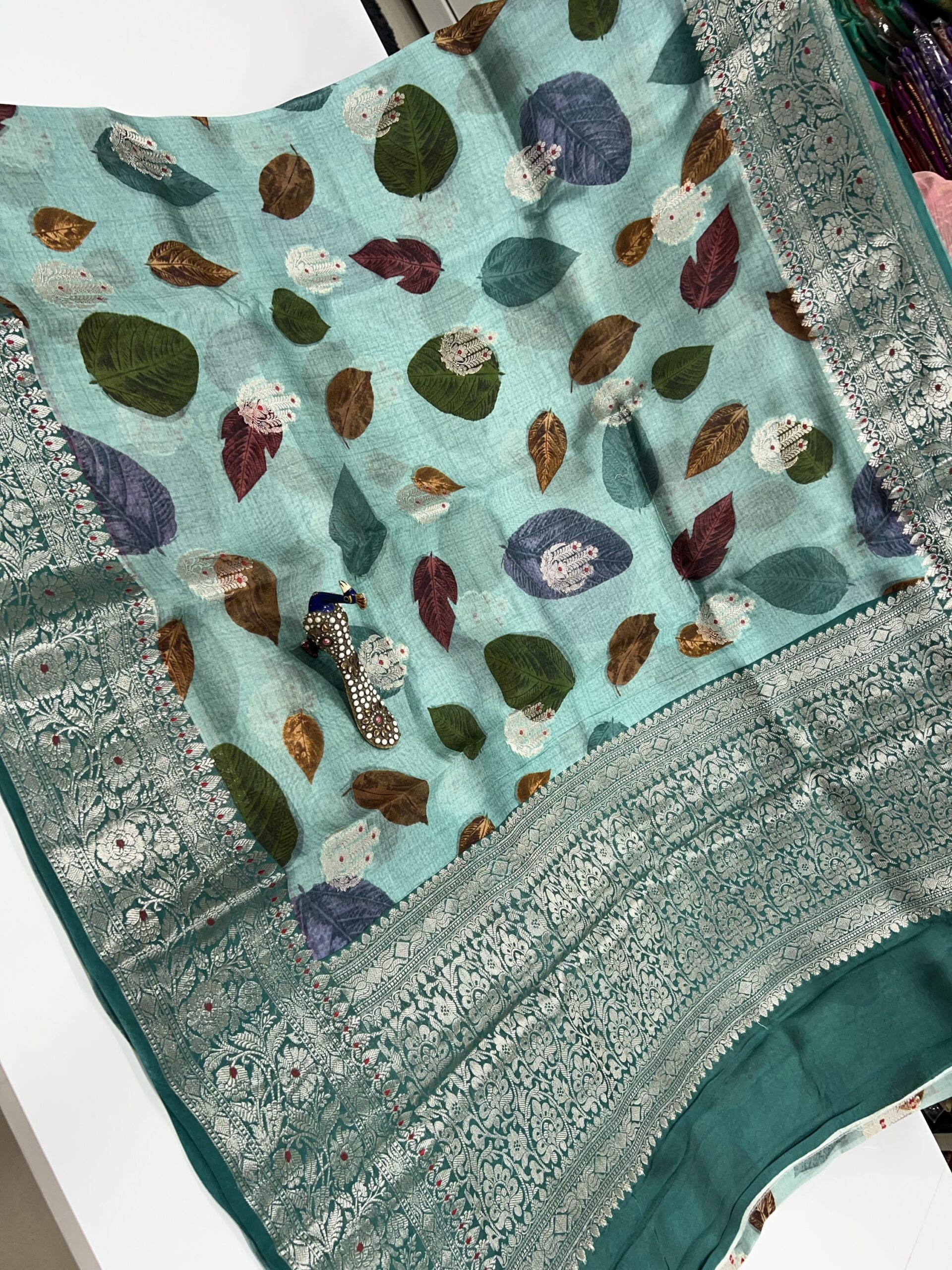 Pure green mango silk - Image 3