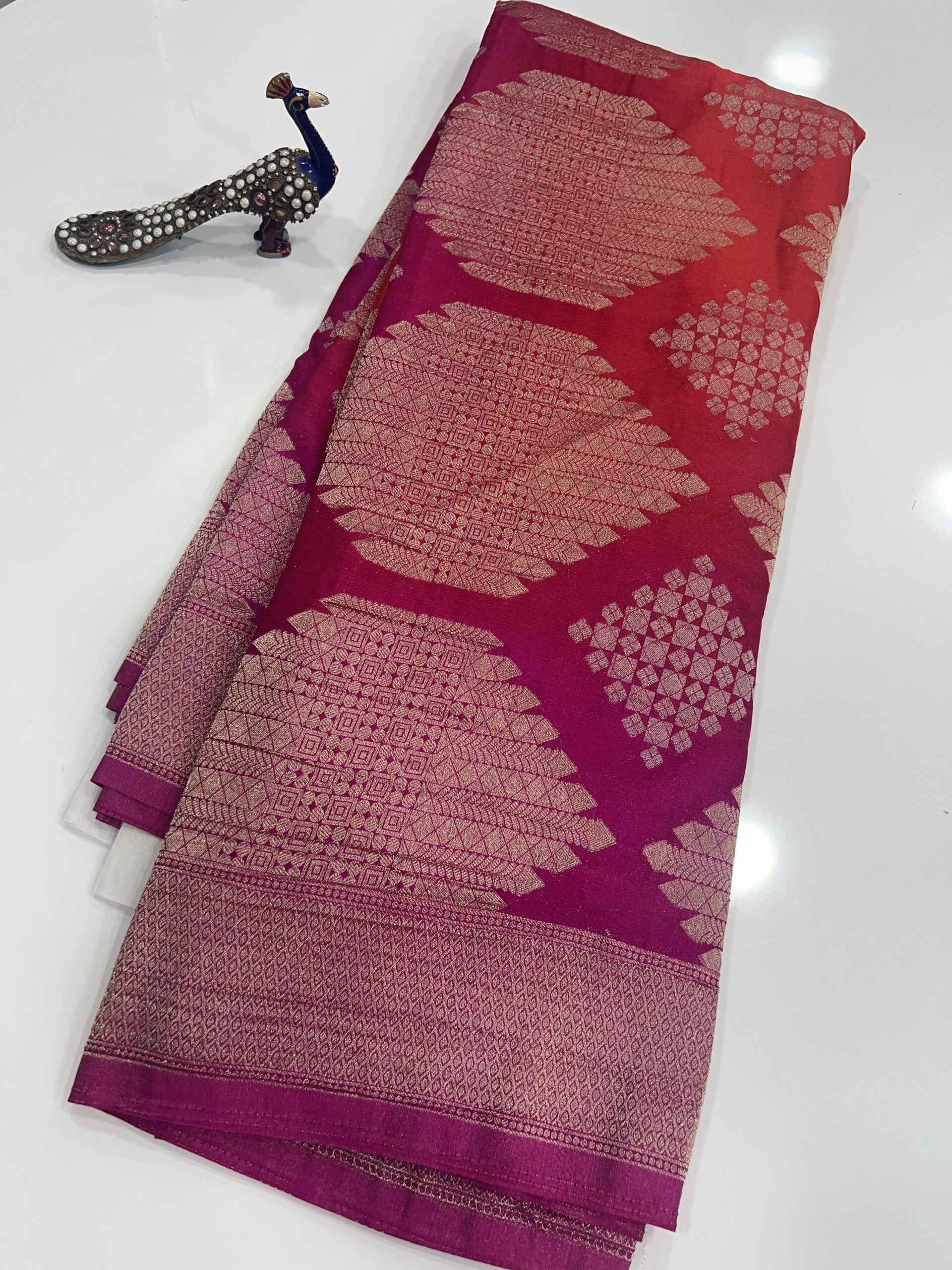 2D chinnon georgette sarees