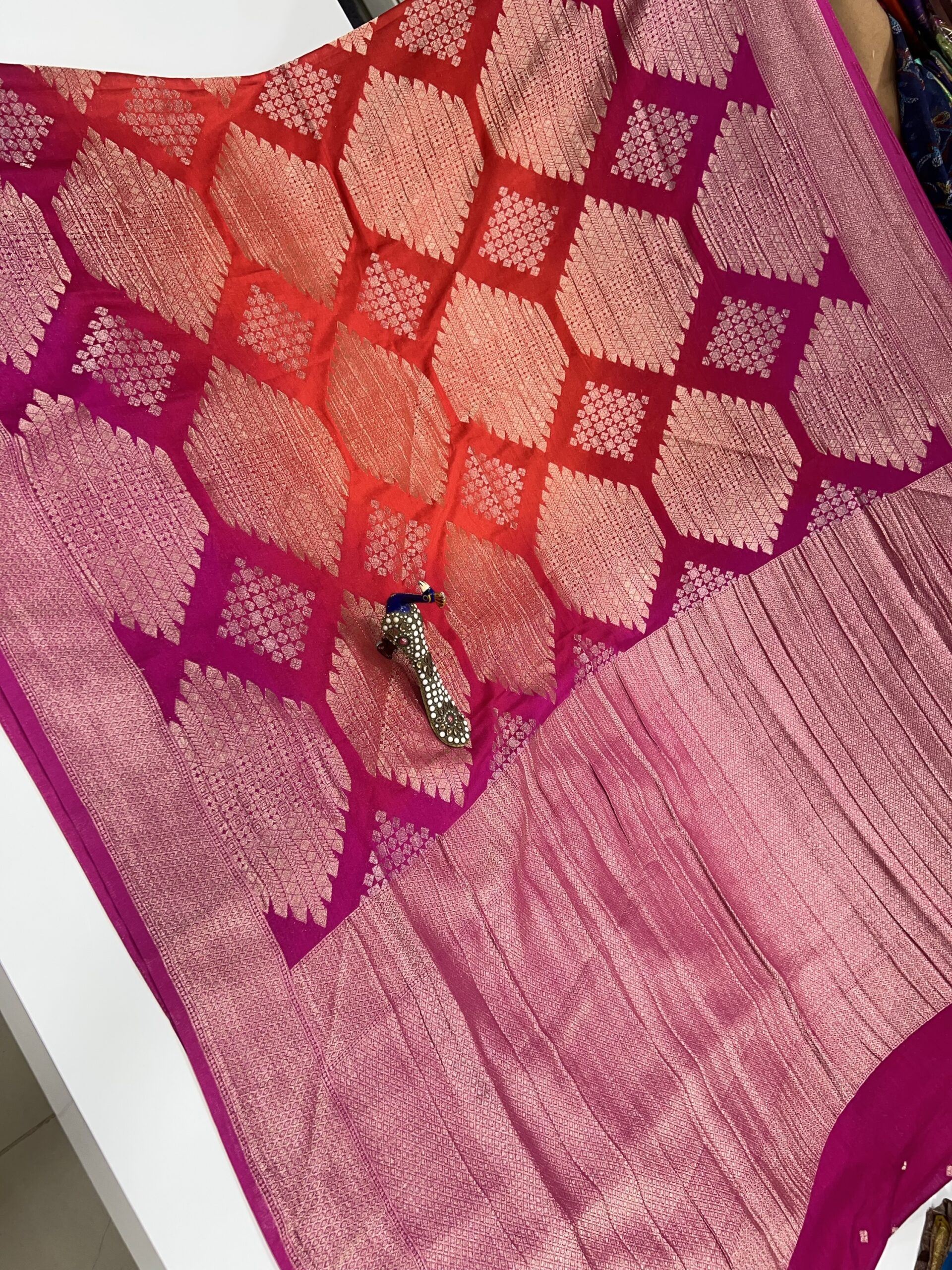 2D chinnon georgette sarees - Image 2