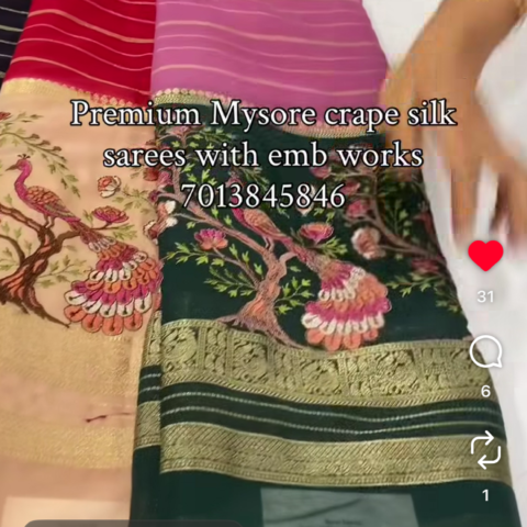 Mysore crape silk