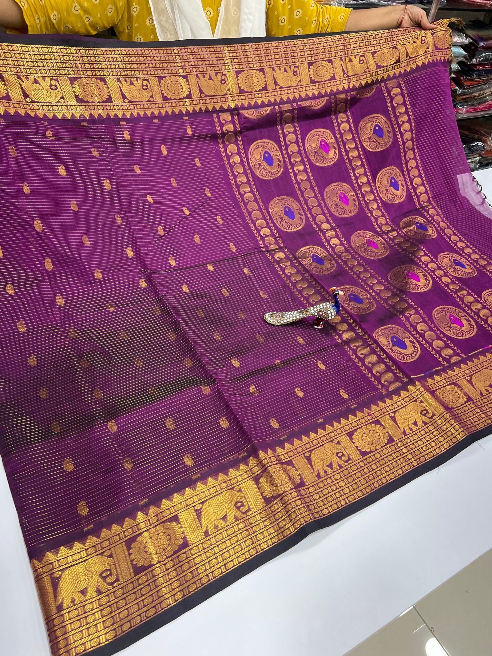 Pure handloom Mangalagiri pattu - Image 2